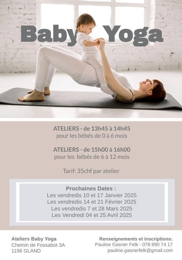 Baby yoga janvier avril 2025